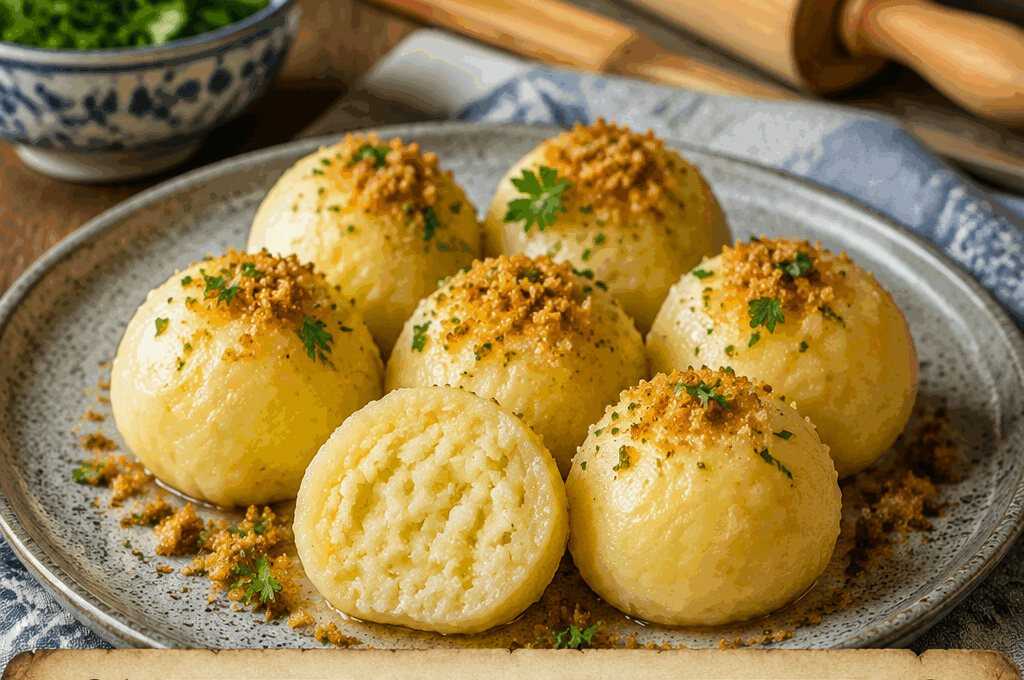 Kartoffelknödel aus gekochten Kartoffeln: in 3 Schritten fertig