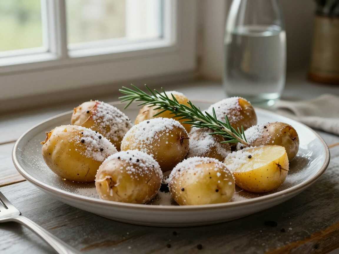 Kartoffeln im Salzmantel, das beliebteste Kartoffelrezept auf Pinterest – während der Zubereitung