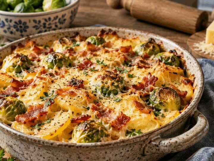 Kartoffel-Rosenkohl-Auflauf – das Soulfood für kalte Tage