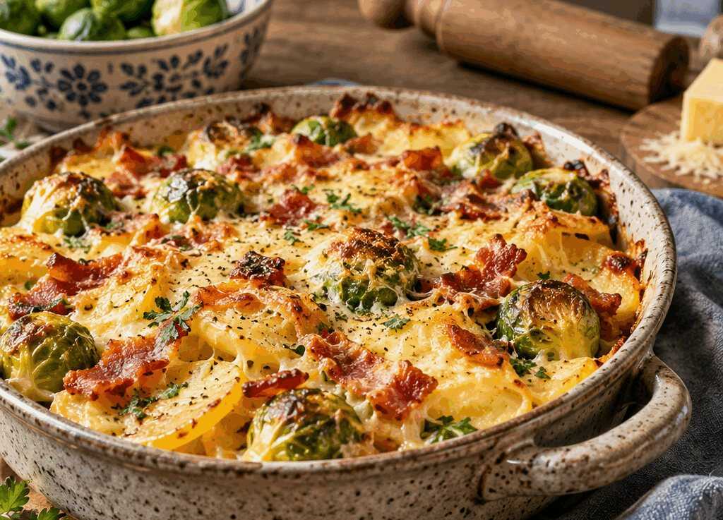 Kartoffel-Rosenkohl-Auflauf – das Soulfood für kalte Tage