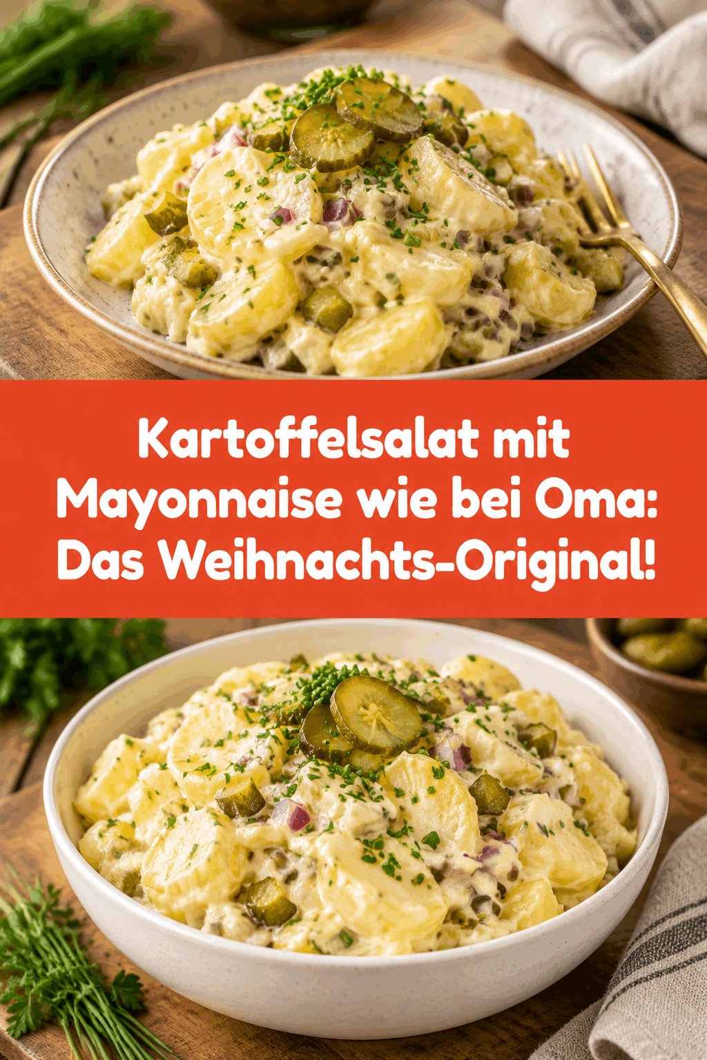 Kartoffelsalat mit Mayonnaise wie bei Oma: Das Weihnachts-Original!