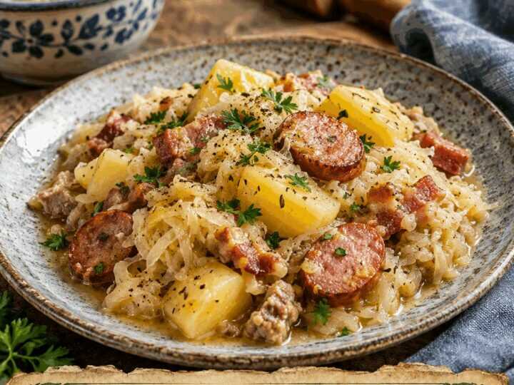 Kartoffel-Sauerkraut-Eintopf – perfekt fürs Meal Prep am Sonntag
