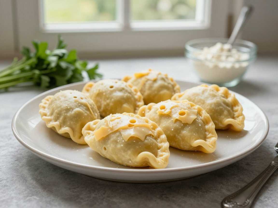 Kartoffeltaschen mit Käsefüllung, das beliebteste Kartoffelrezept auf Pinterest – während der Zubereitung