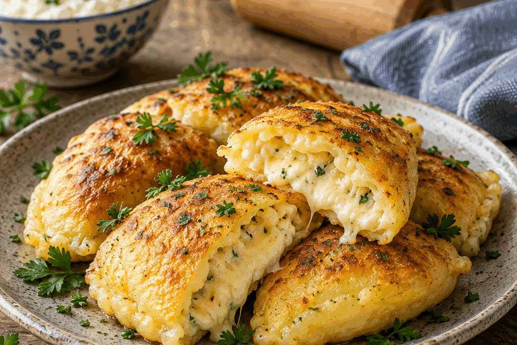 Kartoffeltaschen mit Käsefüllung, das beliebteste Kartoffelrezept auf Pinterest