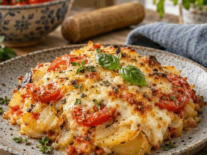 Kartoffel-Tomaten-Auflauf mit Mozzarella: der Trick, den kaum jemand kennt