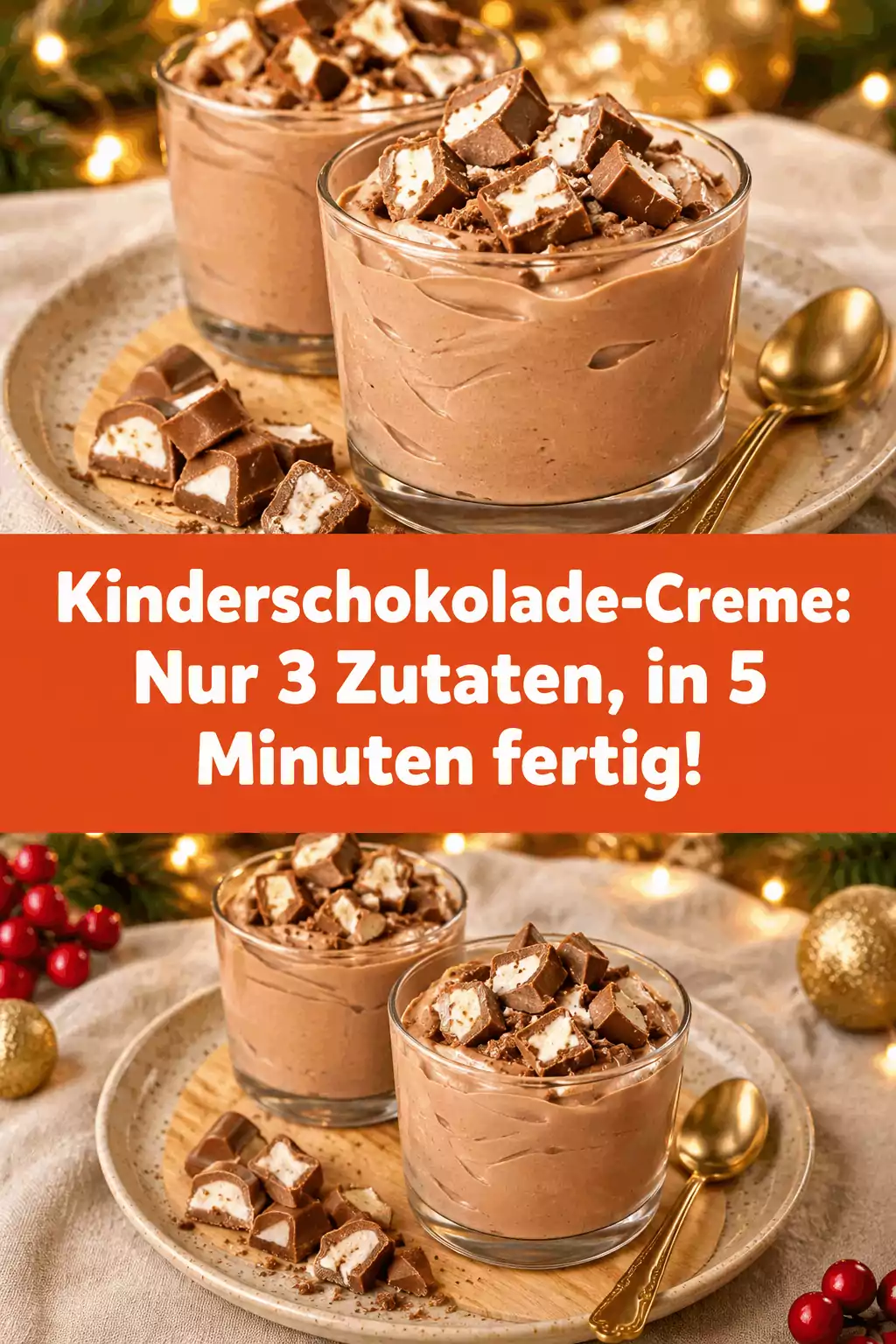 Kinderschokolade-Creme: Nur 3 Zutaten, in 5 Minuten fertig!