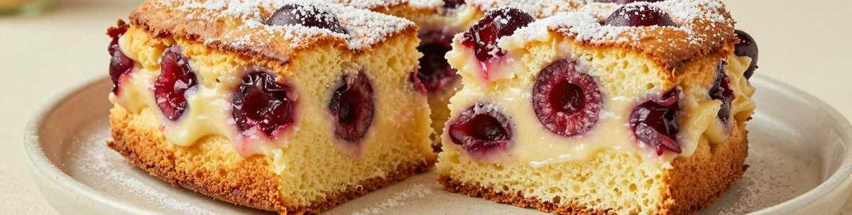Kirsch-Schmand-Kuchen vom Blech: Der 5-Zutaten-Kuchen!