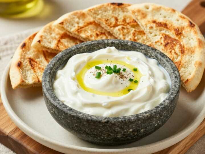Knoblauch-Dip mit Joghurt: 400 g, cremig für Grillfleisch und Fladenbrot!