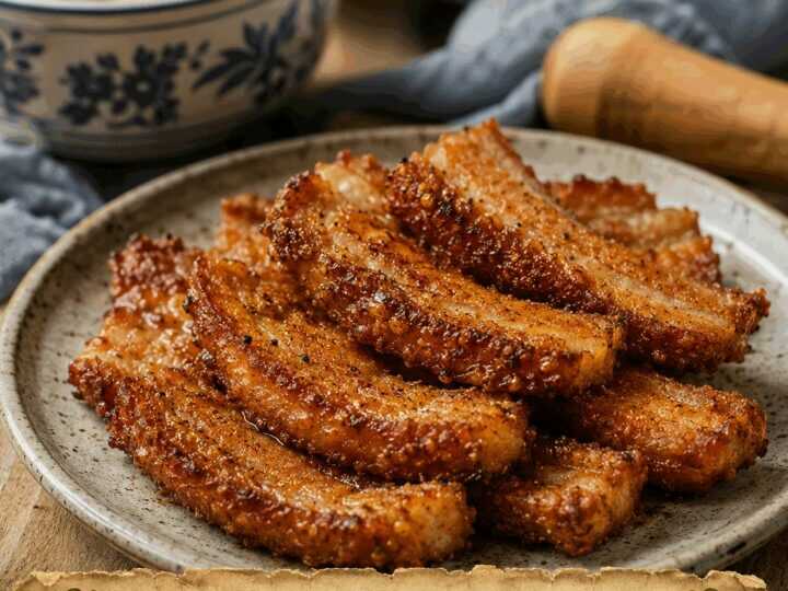 Knusprige Schweinebauch-Scheiben aus dem Airfryer – mit Zutaten, die du sowieso zu Hause hast