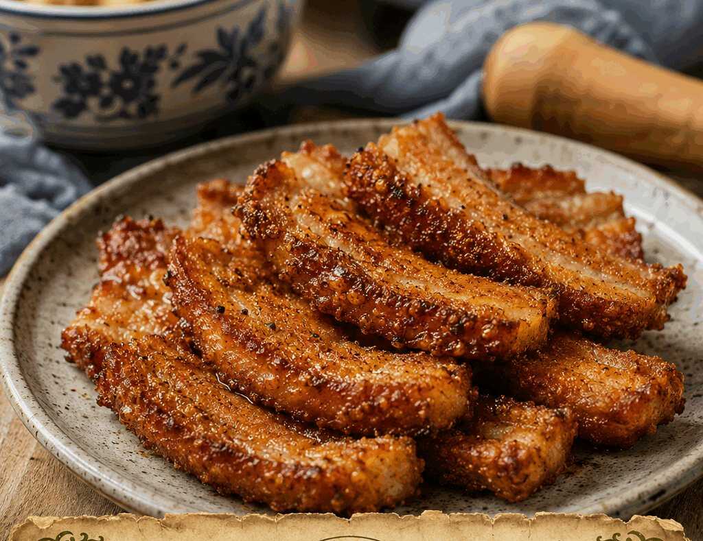Knusprige Schweinebauch-Scheiben aus dem Airfryer – mit Zutaten, die du sowieso zu Hause hast