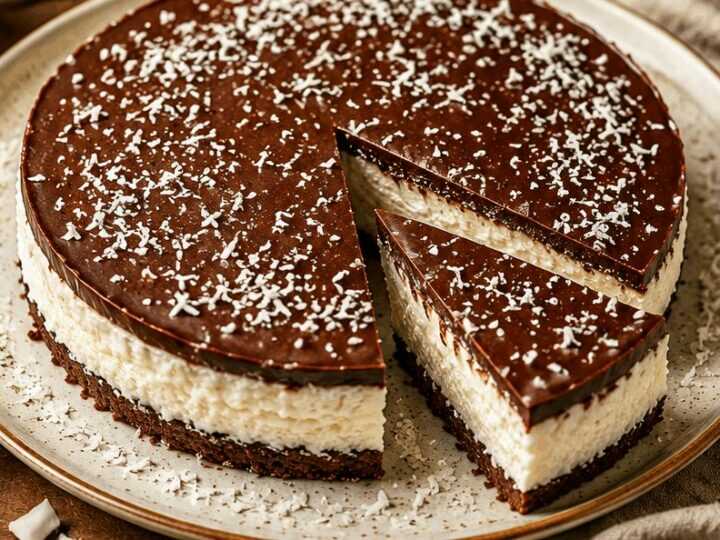 Köstlicher Bounty-Kuchen ohne Backen – Einfach, Schnell und Unwiderstehlich!