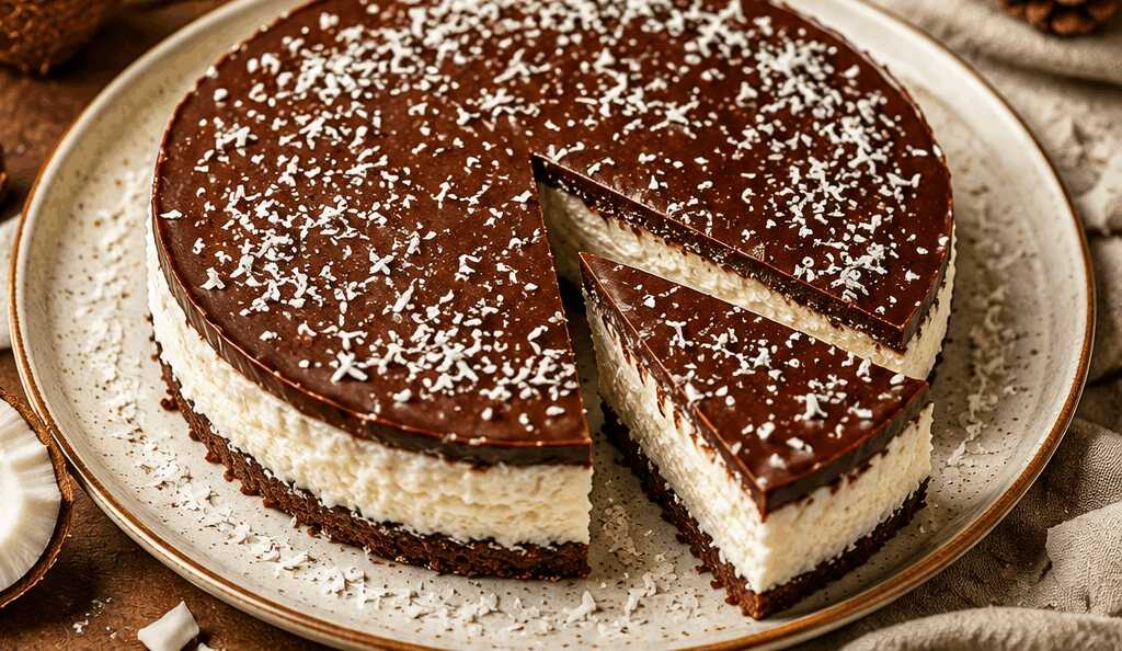 Köstlicher Bounty-Kuchen ohne Backen – Einfach, Schnell und Unwiderstehlich!