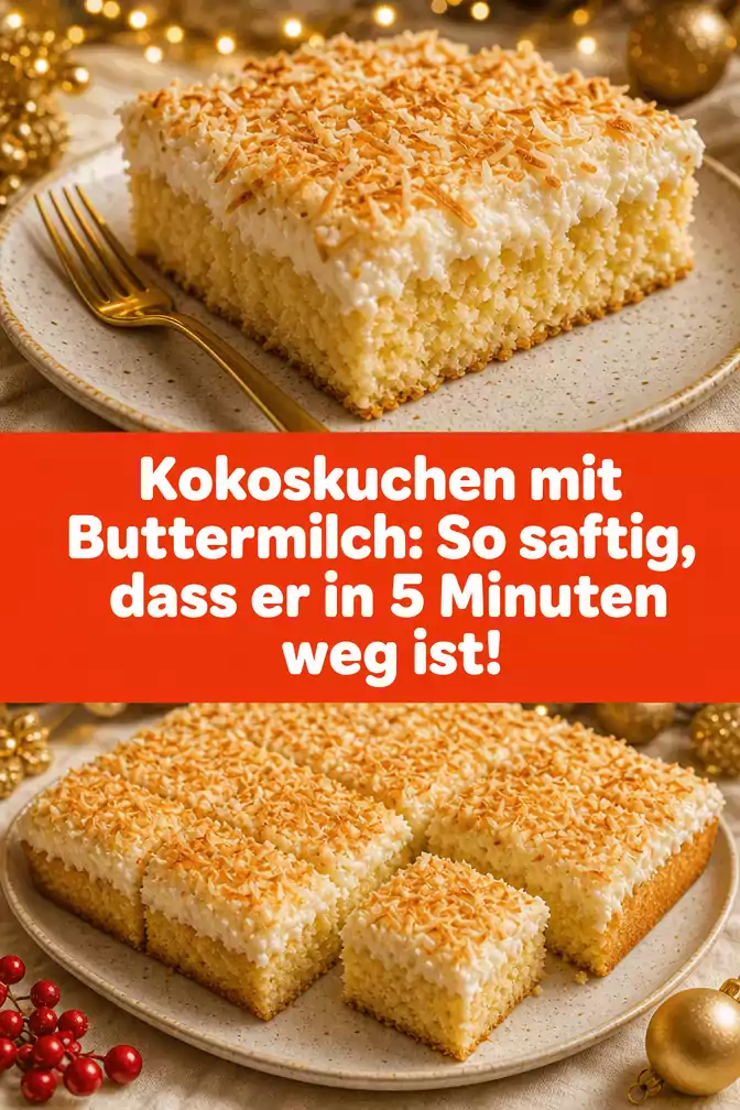 Kokoskuchen mit Buttermilch: So saftig, dass er in 5 Minuten weg ist!