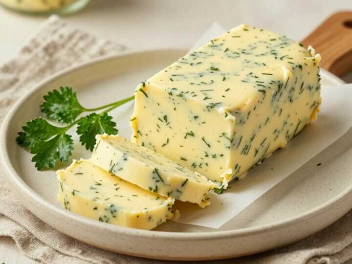 Kräuterbutter selbst gemacht: 250 g Rolle, hält im Gefrierfach drei Monate!