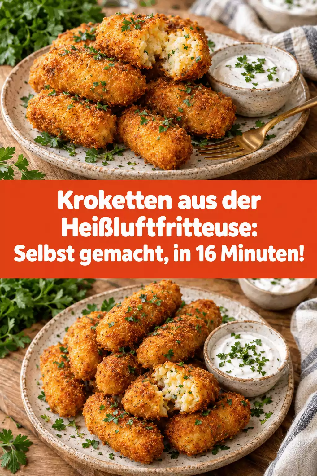 Kroketten aus der Heißluftfritteuse: Selbst gemacht, in 16 Minuten!