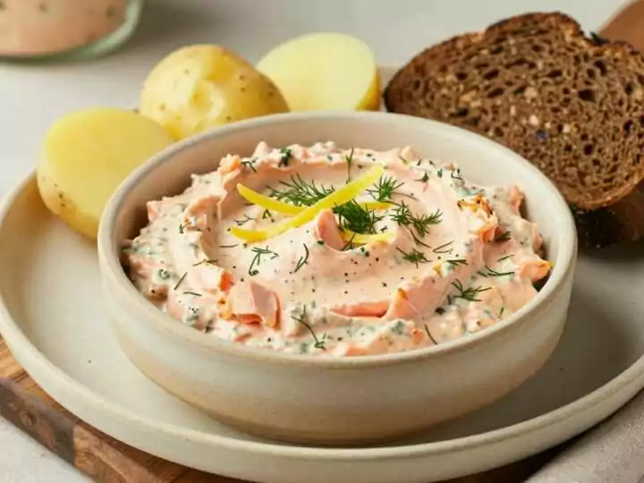 Lachs-Dip mit Dill und Zitrone: 350 g, für Kartoffeln und Brot!