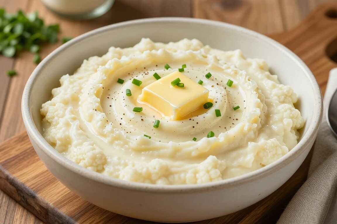 Low Carb Blumenkohl-Püree mit Butter: Die Beilage statt Kartoffelbrei!
