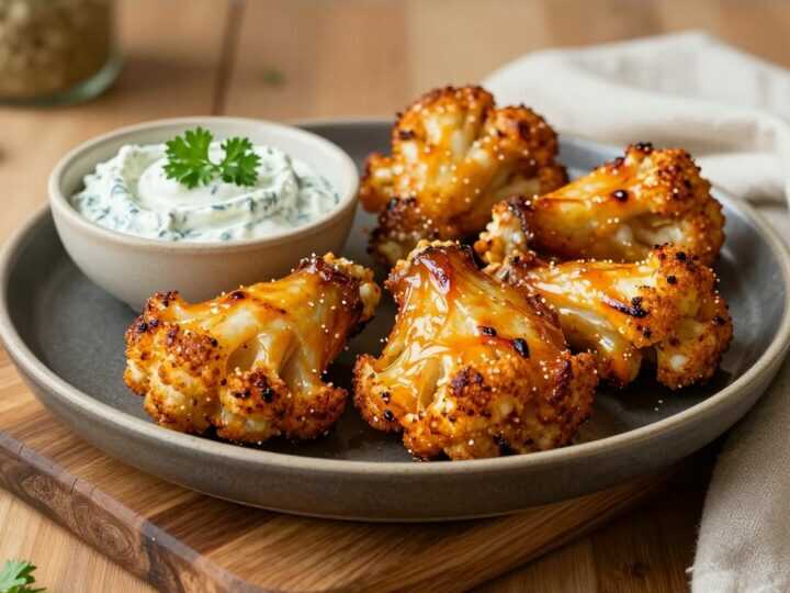 Low Carb Blumenkohl-Wings aus dem Ofen: Knusprig ohne Panade!