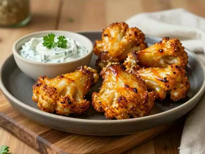 Low Carb Blumenkohl-Wings aus dem Ofen: Knusprig ohne Panade!