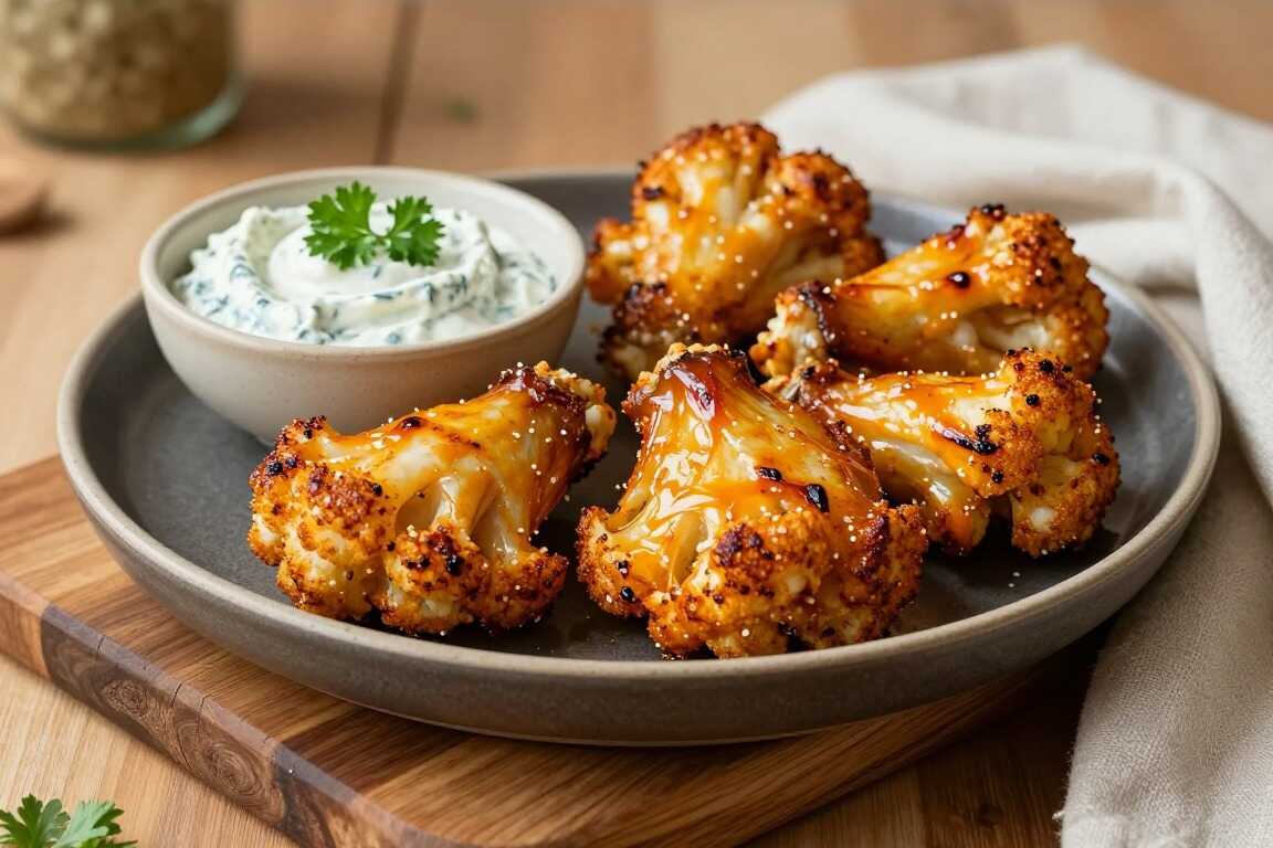 Low Carb Blumenkohl-Wings aus dem Ofen: Knusprig ohne Panade!