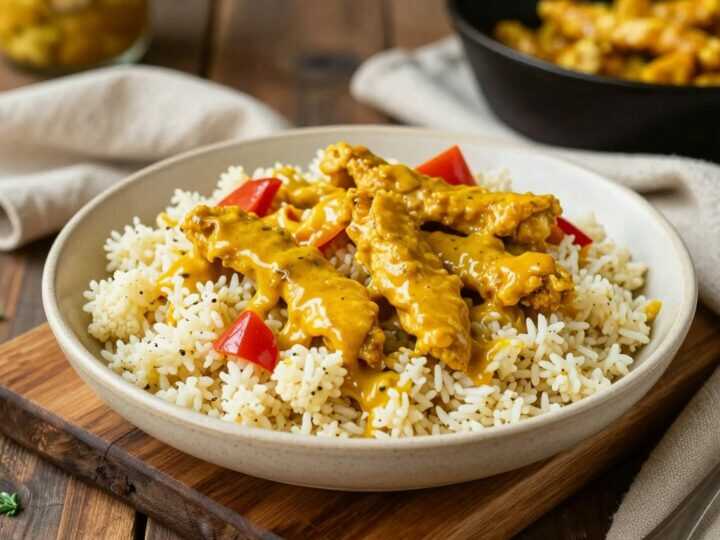 Low Carb Blumenkohlreis mit Hähnchen und Curry: Der Sattmacher ohne Reis!