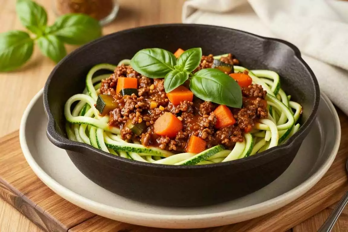 Low Carb Bolognese mit viel Gemüse: Ohne Zucker eingekocht, für Zoodles!