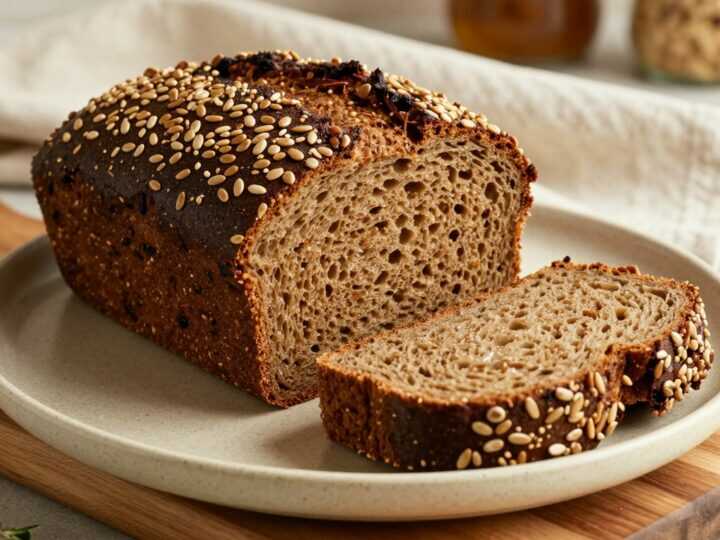 Low Carb Brot mit 200 g Quark und Leinsamen: Bleibt vier Tage saftig!
