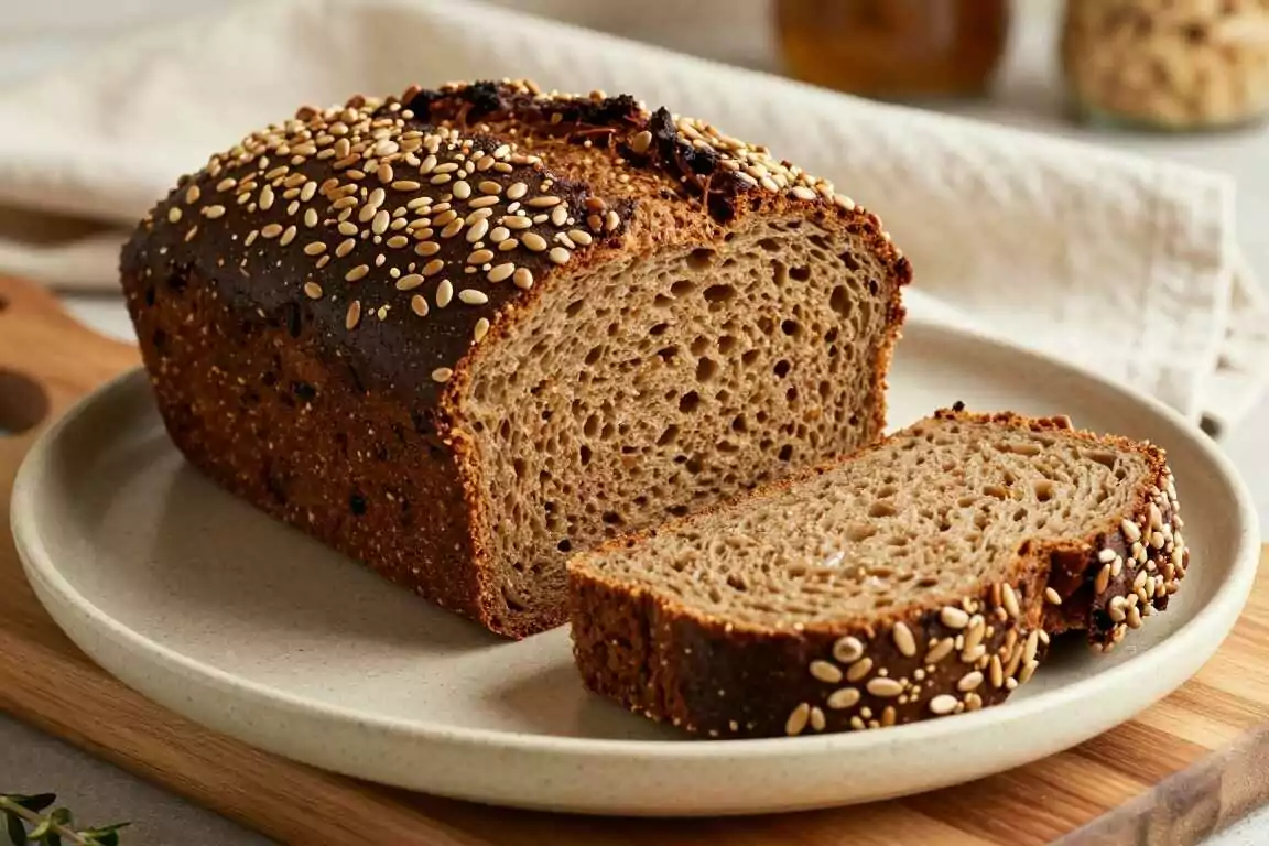 Low Carb Brot mit 200 g Quark und Leinsamen: Bleibt vier Tage saftig!