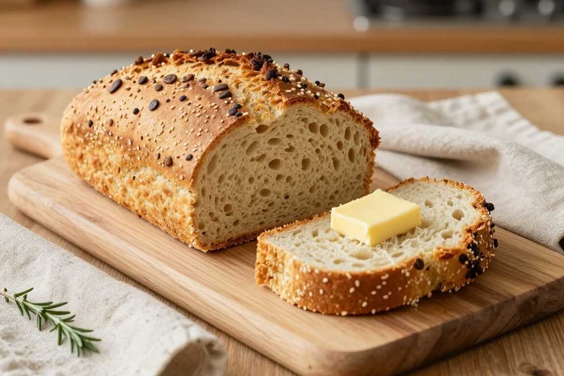 Low Carb Eiweißbrot mit Skyr: Kastenform, hält eine Woche frisch!