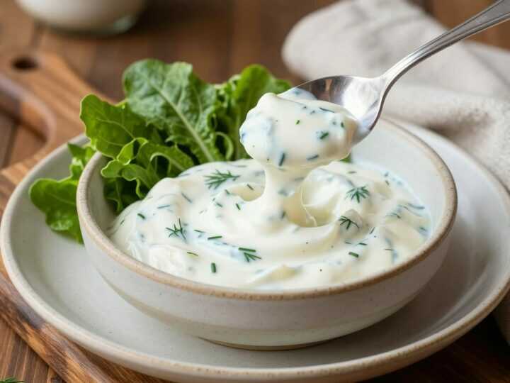 Low Carb Joghurt-Dressing mit Kräutern: Passt zu jedem Blattsalat, ohne Zucker!