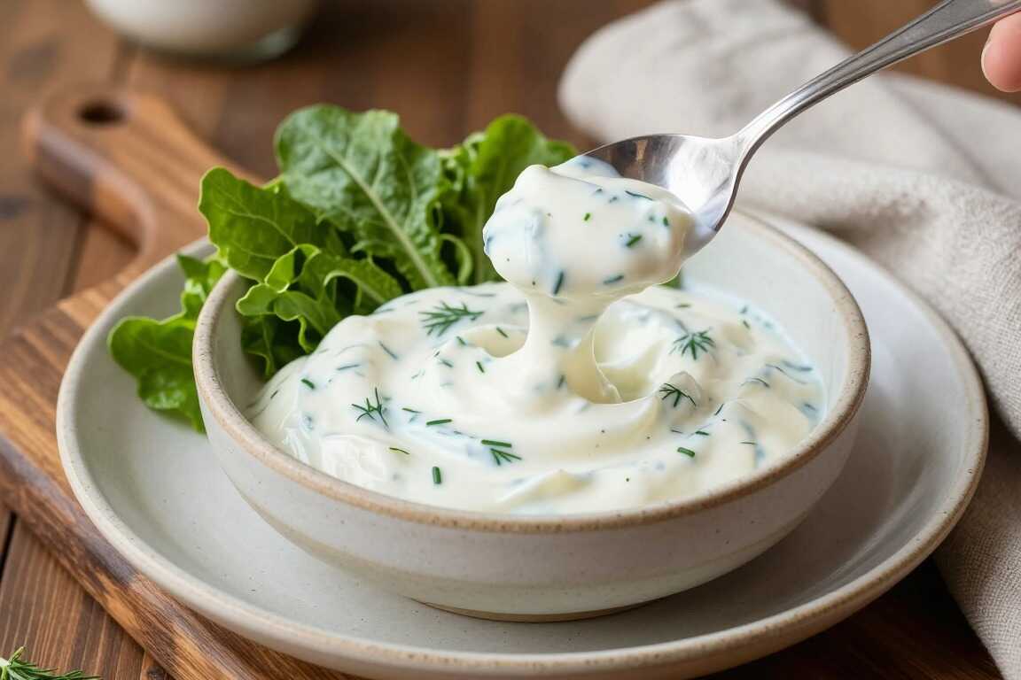 Low Carb Joghurt-Dressing mit Kräutern: Passt zu jedem Blattsalat, ohne Zucker!