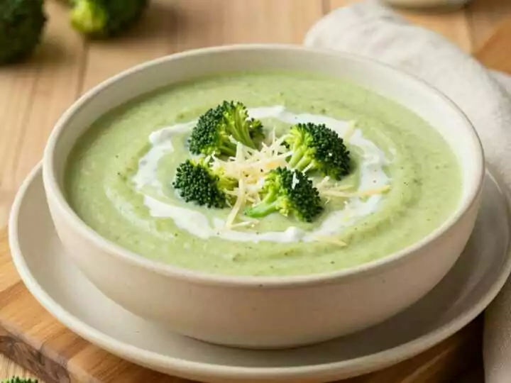 Low Carb Käsecreme-Suppe mit Brokkoli: Sämig mit 200 g Frischkäse, ohne Mehl!