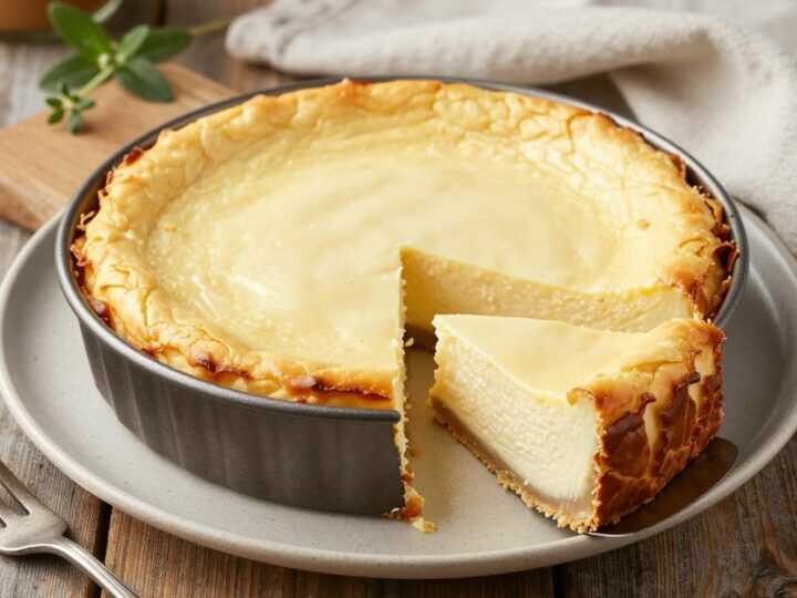 Low Carb Käsekuchen ohne Boden: 500 g Quark, ohne Zucker, cremig gebacken!