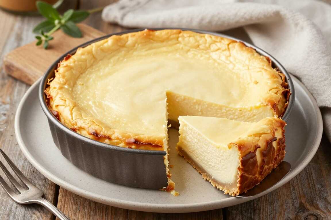 Low Carb Käsekuchen ohne Boden: 500 g Quark, ohne Zucker, cremig gebacken!