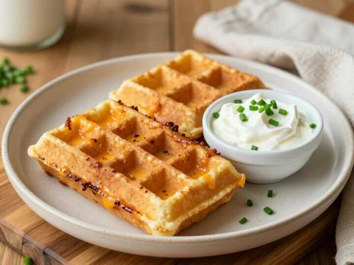 Low Carb Käsewaffeln aus Eiern und Gouda: Herzhaft, knusprig, in 10 Minuten!