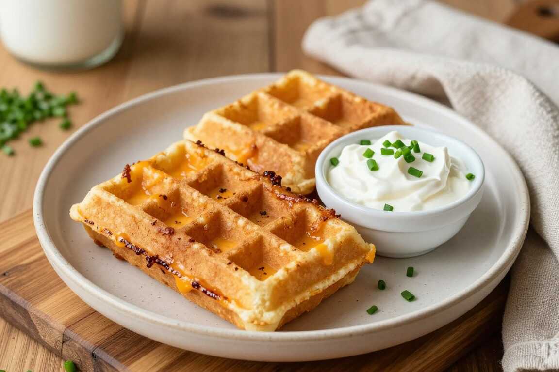 Low Carb Käsewaffeln aus Eiern und Gouda: Herzhaft, knusprig, in 10 Minuten!