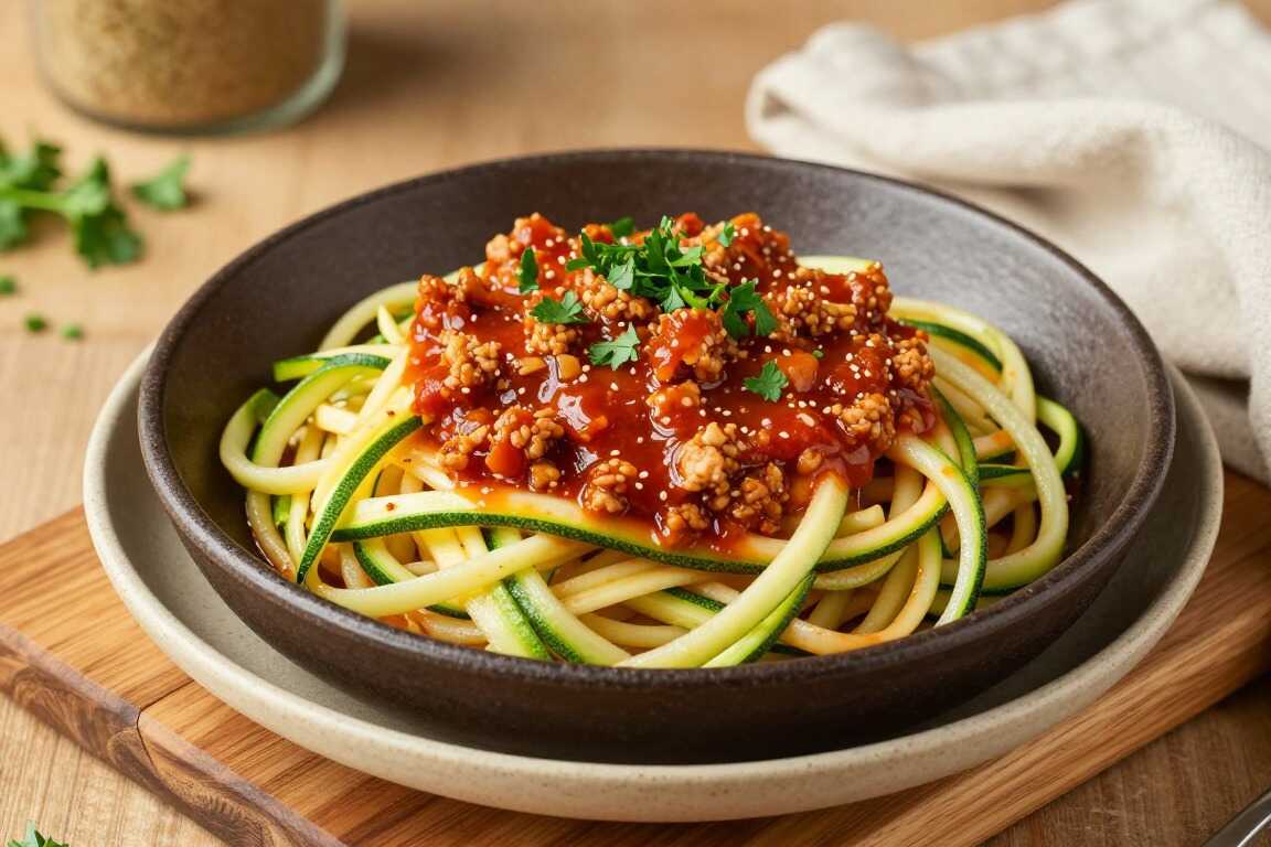 Low Carb Nudeln aus Zucchini mit Hackfleischsoße: In 15 Minuten auf dem Tisch!