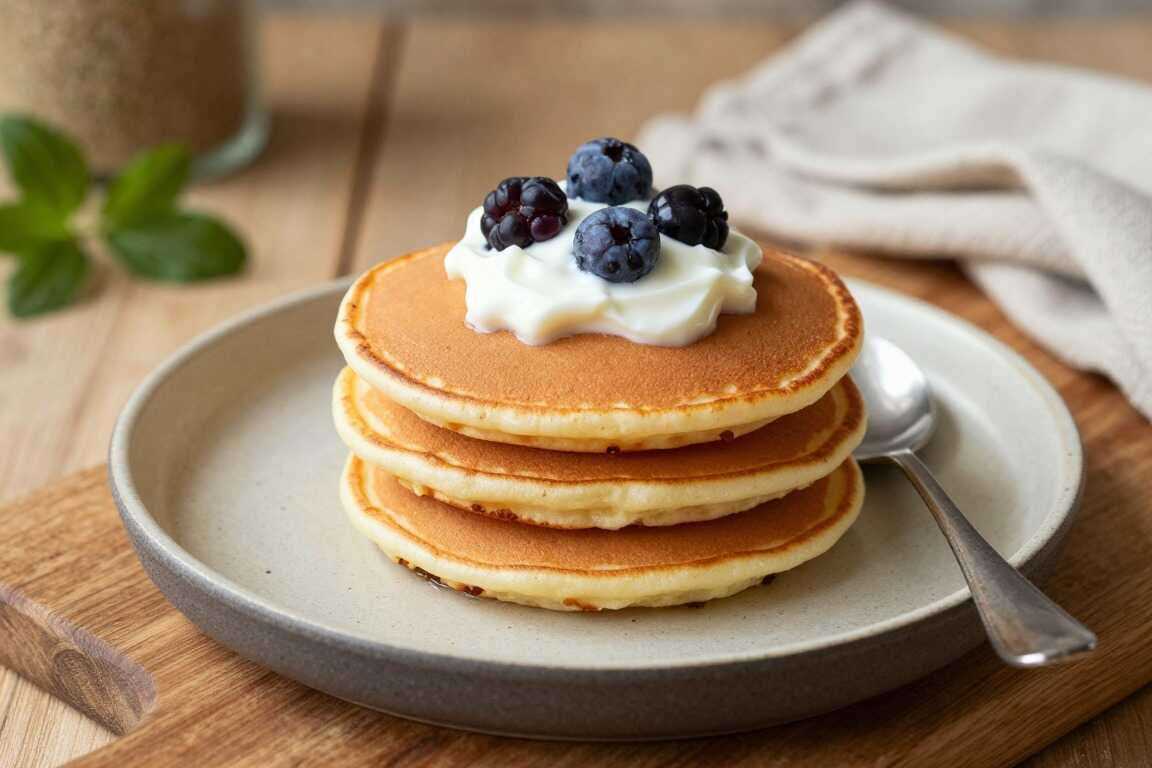 Low Carb Pfannkuchen aus Quark und Ei: Drei Stück, süß oder herzhaft belegt!