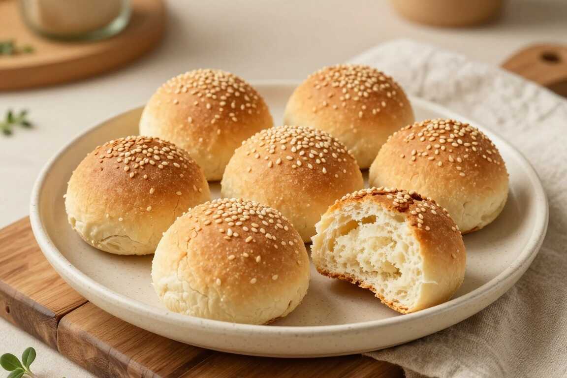 Low Carb Quarkbrötchen mit 250 g Magerquark: Sechs Stück, frisch aus dem Ofen!