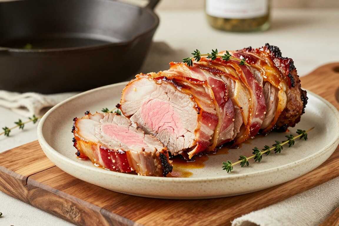 Low Carb Schweinefilet im Speckmantel: 20 Minuten Ofen, saftig geblieben!
