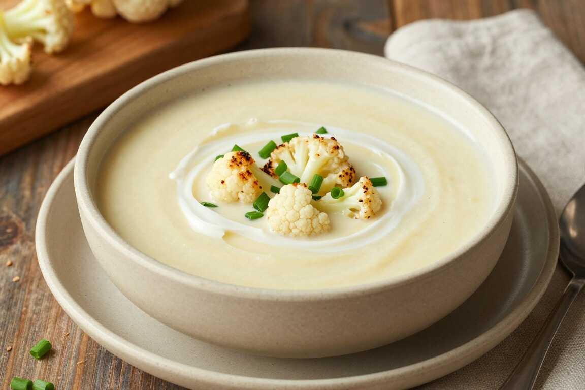 Low Carb Suppe mit 400 g Blumenkohl: Sämig ohne Kartoffel und ohne Mehl!