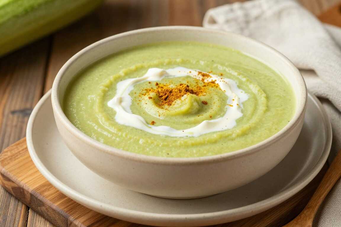 Low Carb Zucchini-Suppe mit Curry: Vier Zutaten, püriert, ohne Kartoffel!