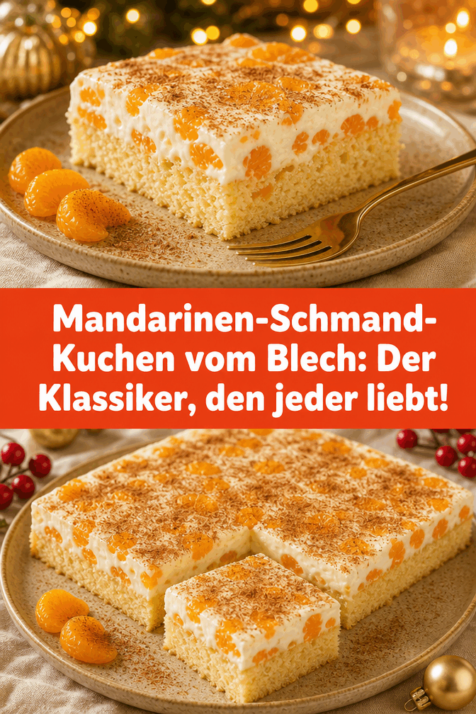 Mandarinen-Schmand-Kuchen vom Blech: Der Klassiker, den jeder liebt!