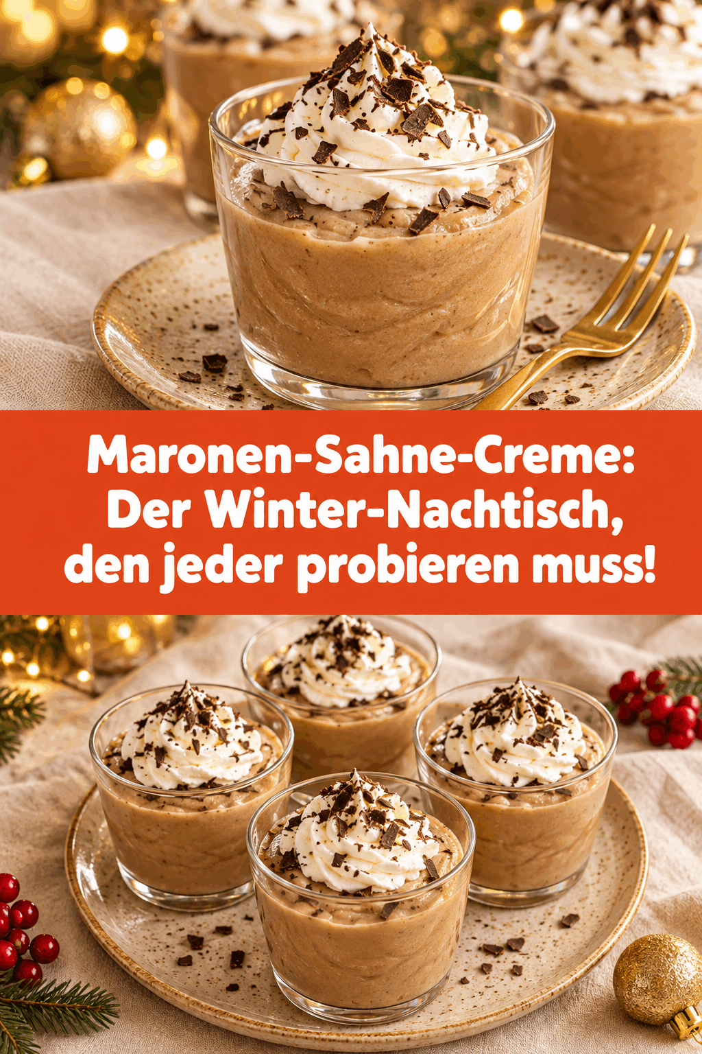Maronen-Sahne-Creme: Der Winter-Nachtisch, den jeder probieren muss!