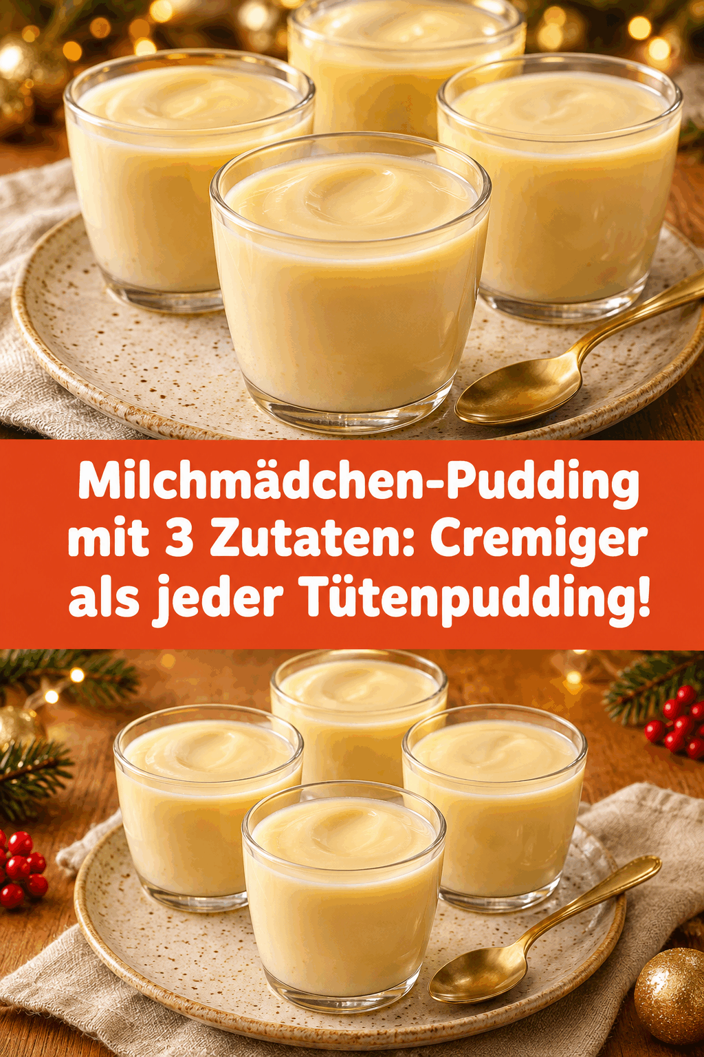 Milchmädchen-Pudding mit 3 Zutaten: Cremiger als jeder Tütenpudding!