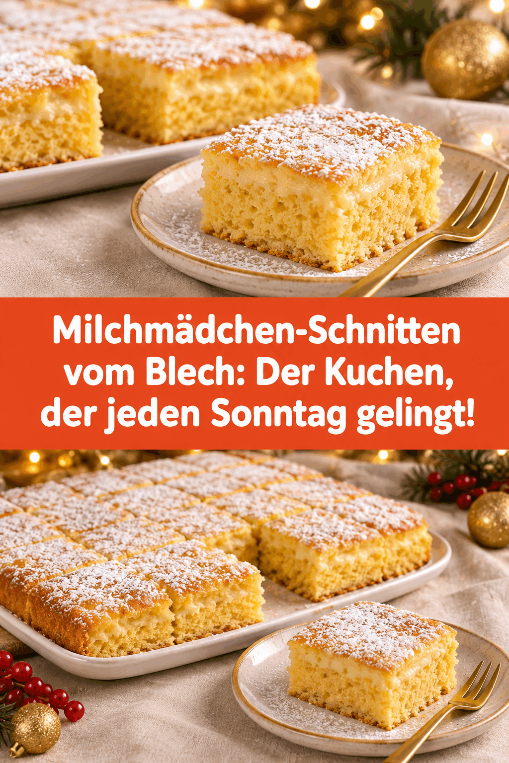 Milchmädchen-Schnitten vom Blech: Der Kuchen, der jeden Sonntag gelingt!