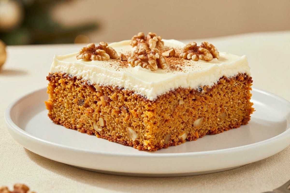 Möhrenkuchen mit 300 g Möhren: Saftig, nussig und mit Frischkäse-Glasur!