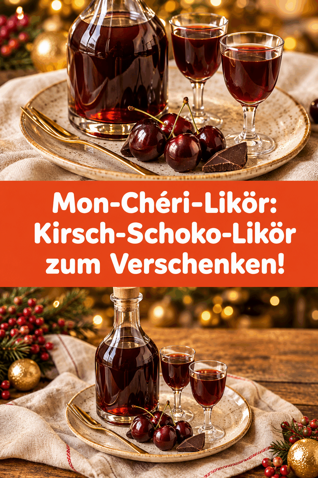 Mon-Chéri-Likör: Kirsch-Schoko-Likör zum Verschenken!
