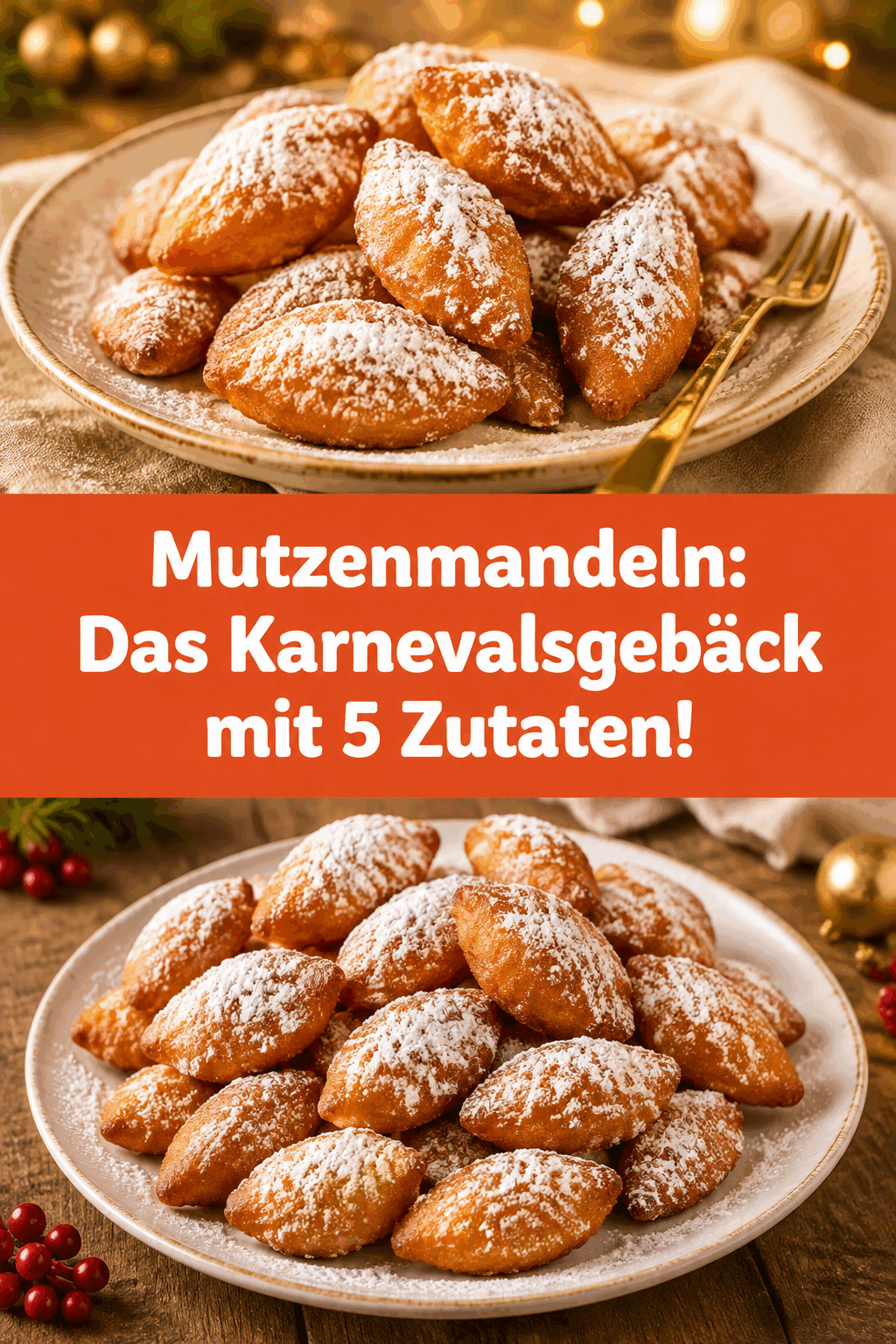 Mutzenmandeln: Das Karnevalsgebäck mit 5 Zutaten!