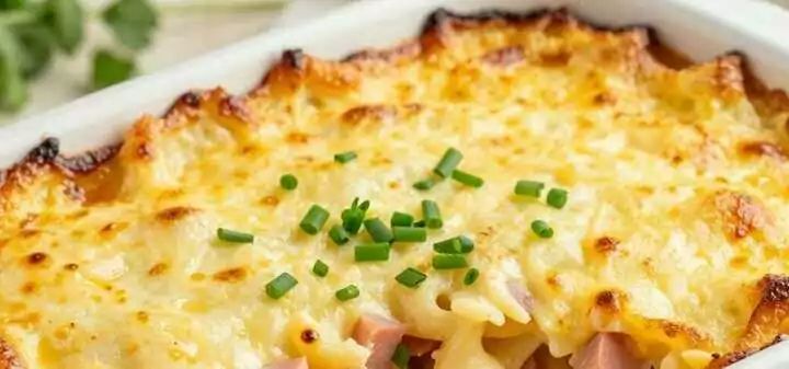 Nudelauflauf mit Schinken und Käse: Omas Klassiker für die ganze Familie!